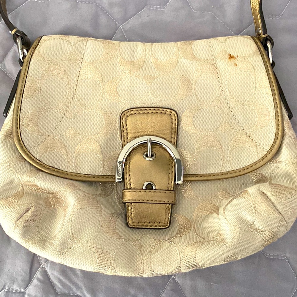 Gold Coach Crossbody